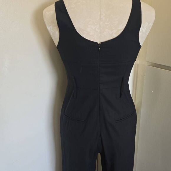 Theory Style #90171233 Blk Wool/Spndx Slvls Jumpsuit, Wide Leg, Sz. 4, EUC - Picture 8 of 14